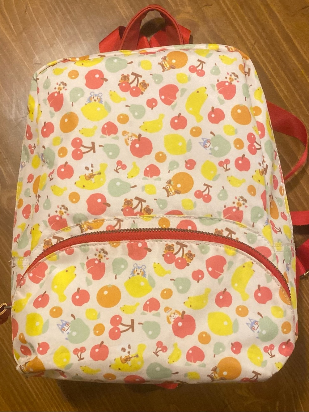 Nintendo Switch Animal Crossing Fruit Pattern Mini Backpack Bag Travel Purse